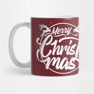 Merry Christmas Lettering White Color Mug